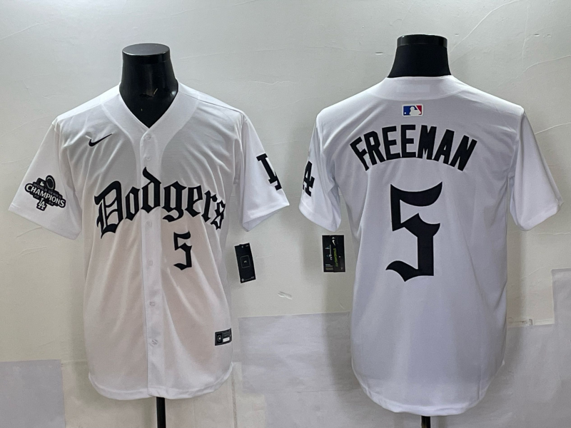 Men Los Angeles Dodgers #5 Freeman white Nike 2025 MLB jersey 002->los angeles dodgers->MLB Jersey